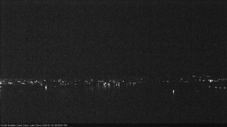 Lake Travis webcam, January 2, 2020 8:00 PM CT