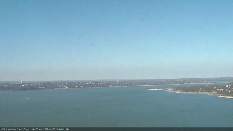 Lake Travis webcam, January 3, 2020 10:00 AM CT