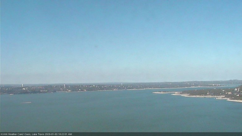 Lake Travis webcam, January 3, 2020 10:25 AM CT