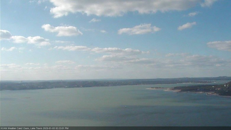 Lake Travis webcam, January 3, 2020 2:25 PM CT