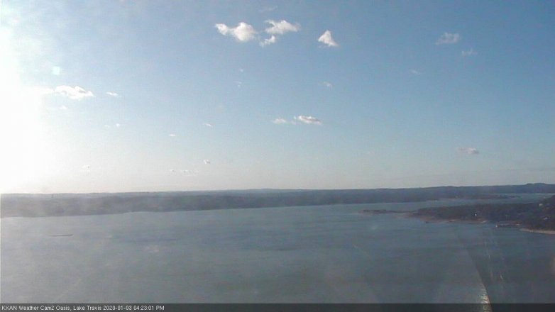 Lake Travis webcam, January 3, 2020 4:25 PM CT