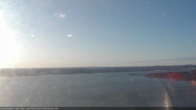 Lake Travis webcam, January 3, 2020 4:45 PM CT
