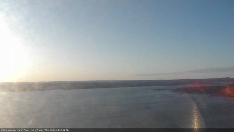Lake Travis webcam, January 3, 2020 5:00 PM CT