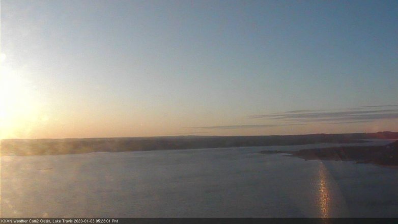 Lake Travis webcam, January 3, 2020 5:25 PM CT