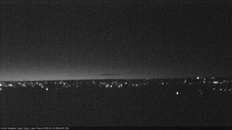 Lake Travis webcam, January 3, 2020 6:45 PM CT