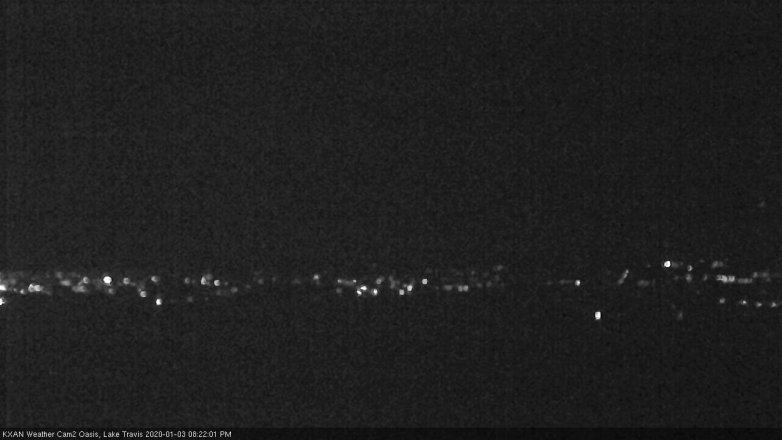 Lake Travis webcam, January 3, 2020 8:25 PM CT