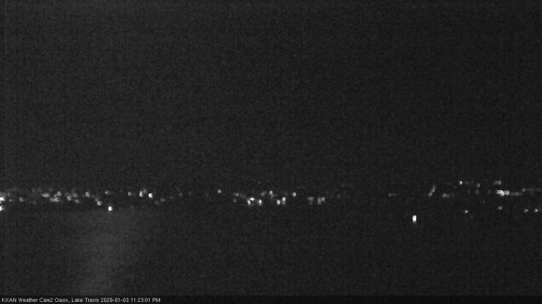 Lake Travis webcam, January 3, 2020 11:25 PM CT
