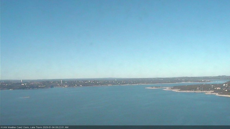Lake Travis webcam, January 4, 2020 9:25 AM CT