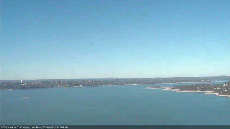 Lake Travis webcam, January 4, 2020 9:45 AM CT