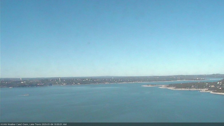 Lake Travis webcam, January 4, 2020 10:00 AM CT