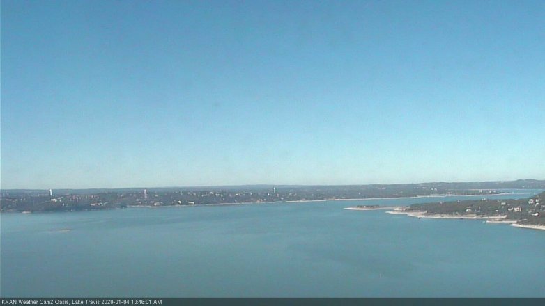 Lake Travis webcam, January 4, 2020 10:45 AM CT