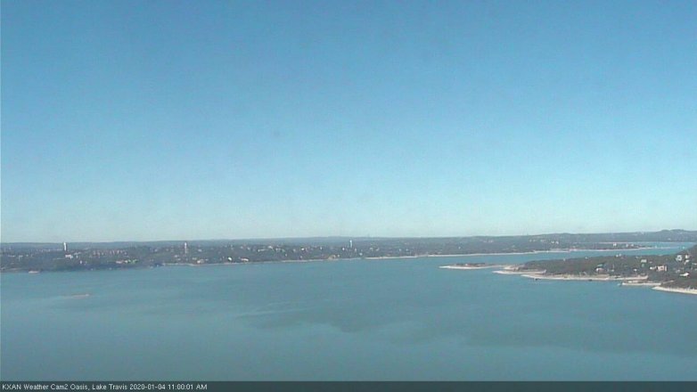 Lake Travis webcam, January 4, 2020 11:00 AM CT