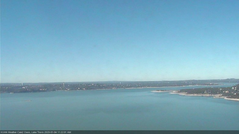 Lake Travis webcam, January 4, 2020 11:25 AM CT