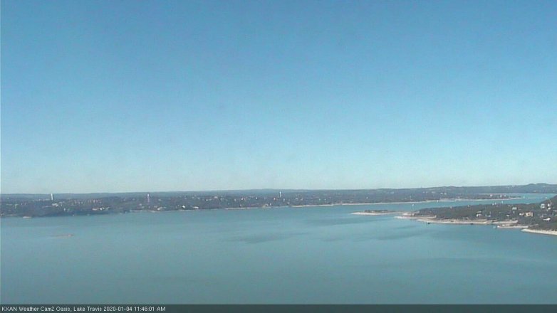 Lake Travis webcam, January 4, 2020 11:45 AM CT
