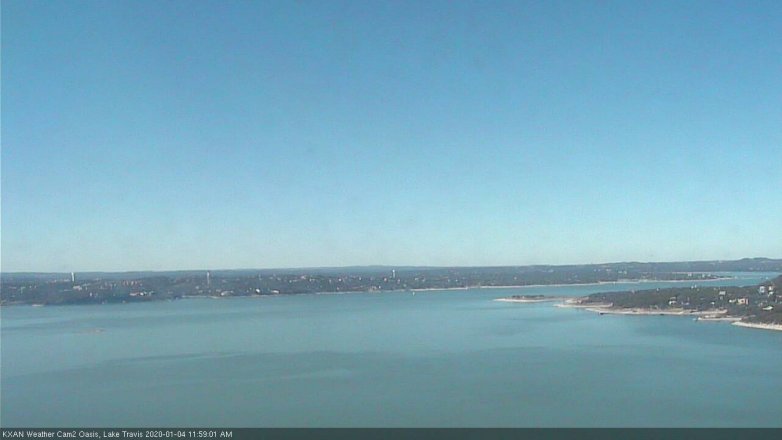 Lake Travis webcam, January 4, 2020 12:00 PM CT