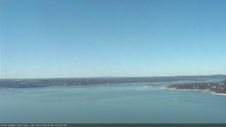 Lake Travis webcam, January 4, 2020 12:25 PM CT