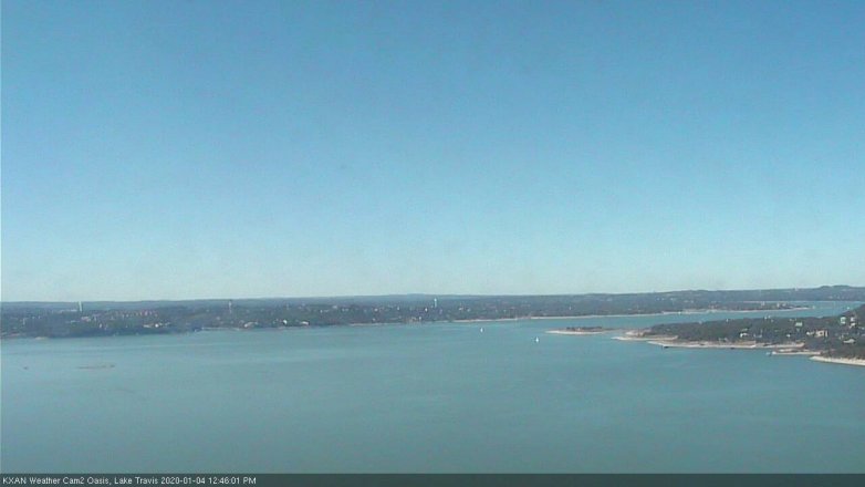 Lake Travis webcam, January 4, 2020 12:45 PM CT