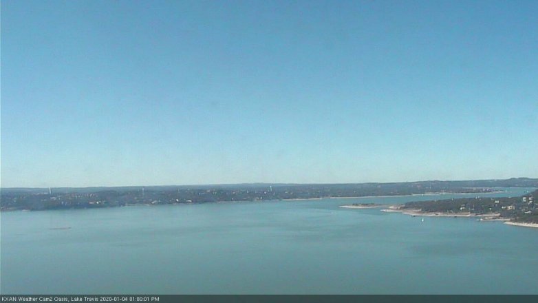Lake Travis webcam, January 4, 2020 1:00 PM CT