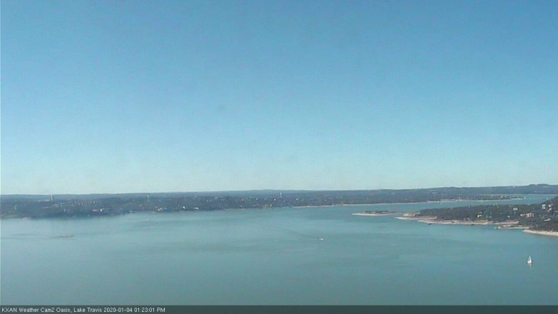 Lake Travis webcam, January 4, 2020 1:25 PM CT
