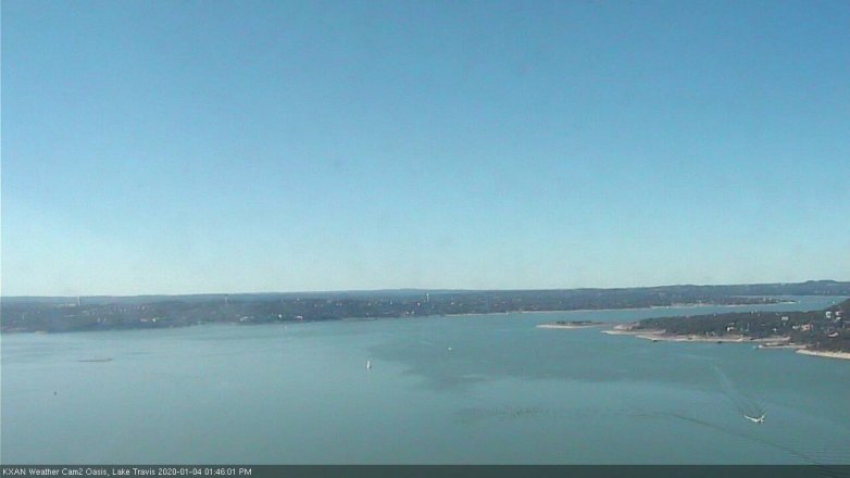 Lake Travis webcam, January 4, 2020 1:45 PM CT