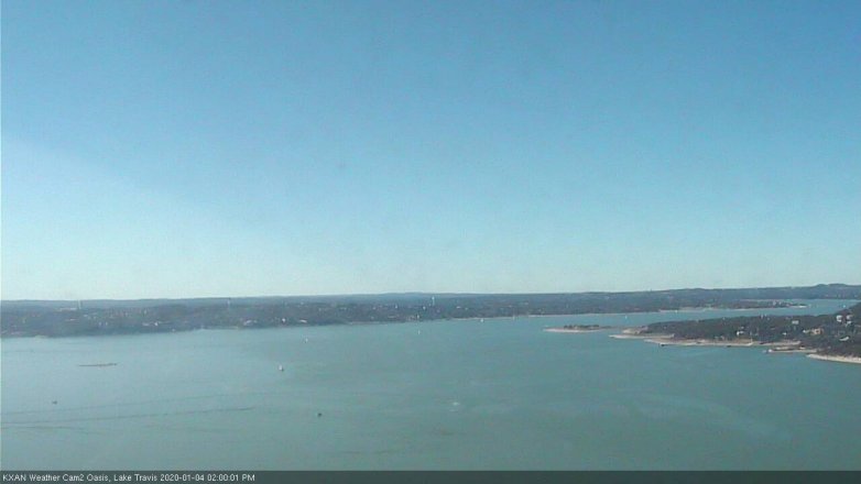 Lake Travis webcam, January 4, 2020 2:00 PM CT