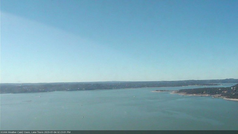 Lake Travis webcam, January 4, 2020 2:25 PM CT
