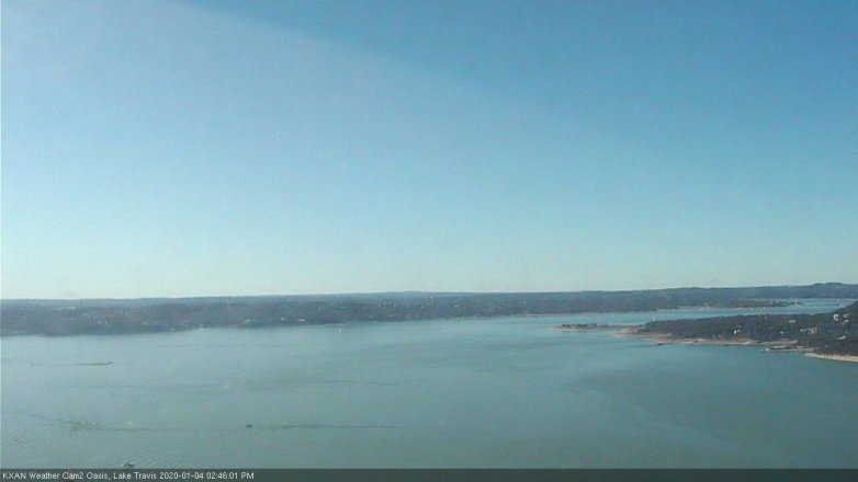 Lake Travis webcam, January 4, 2020 2:45 PM CT
