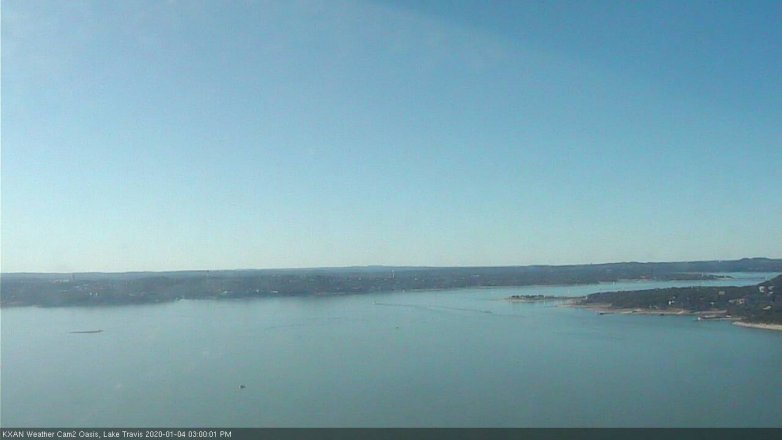Lake Travis webcam, January 4, 2020 3:00 PM CT