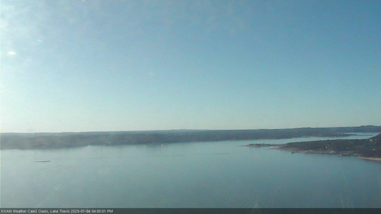 Lake Travis webcam, January 4, 2020 4:00 PM CT