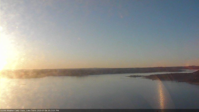 Lake Travis webcam, January 4, 2020 5:25 PM CT