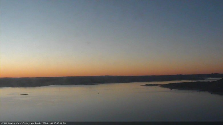 Lake Travis webcam, January 4, 2020 5:45 PM CT