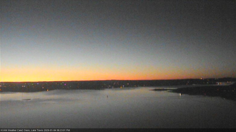 Lake Travis webcam, January 4, 2020 6:25 PM CT