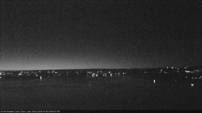 Lake Travis webcam, January 4, 2020 6:45 PM CT