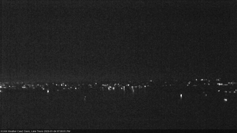 Lake Travis webcam, January 4, 2020 7:00 PM CT