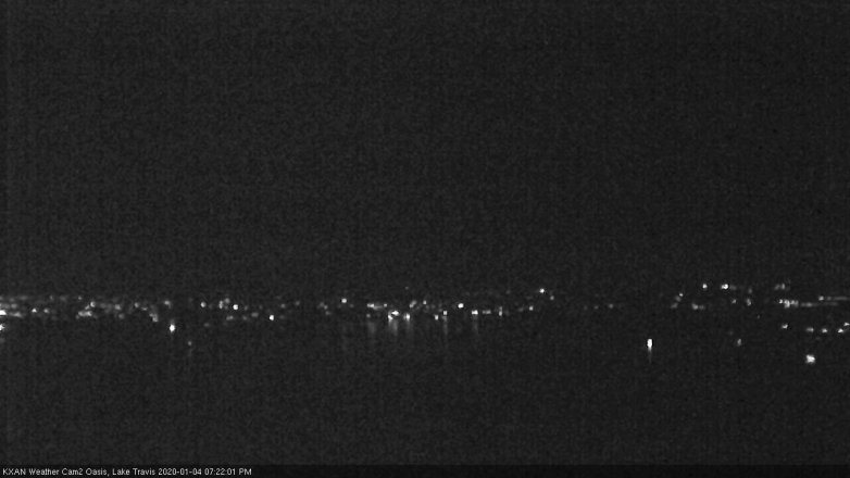 Lake Travis webcam, January 4, 2020 7:25 PM CT