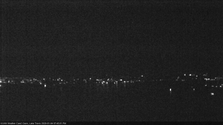 Lake Travis webcam, January 4, 2020 7:45 PM CT