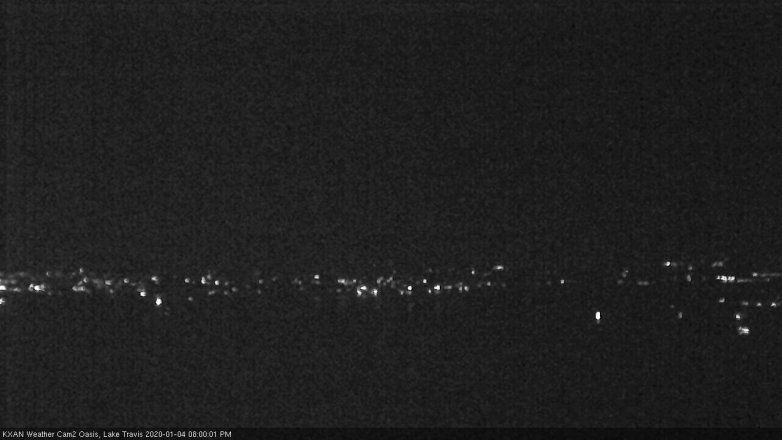 Lake Travis webcam, January 4, 2020 8:00 PM CT