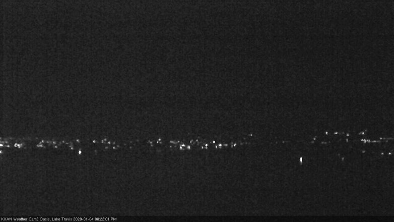 Lake Travis webcam, January 4, 2020 8:25 PM CT