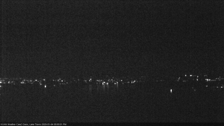 Lake Travis webcam, January 4, 2020 9:00 PM CT