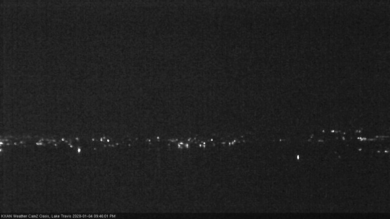 Lake Travis webcam, January 4, 2020 9:45 PM CT