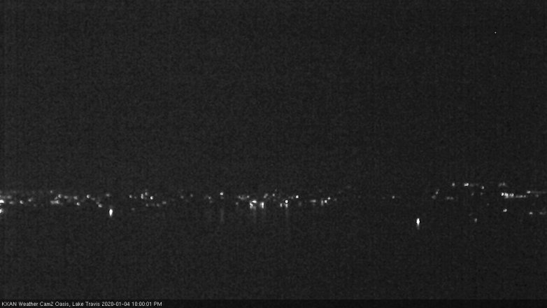 Lake Travis webcam, January 4, 2020 10:00 PM CT
