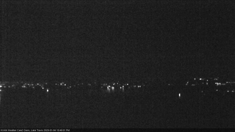 Lake Travis webcam, January 4, 2020 10:45 PM CT