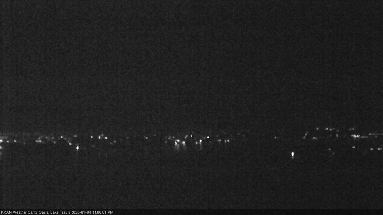 Lake Travis webcam, January 4, 2020 11:00 PM CT