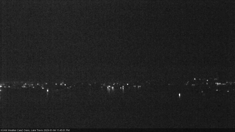 Lake Travis webcam, January 4, 2020 11:45 PM CT