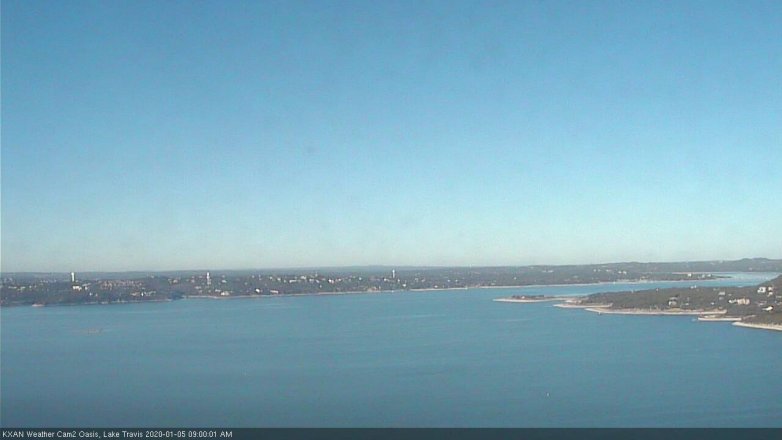 Lake Travis webcam, January 5, 2020 9:00 AM CT