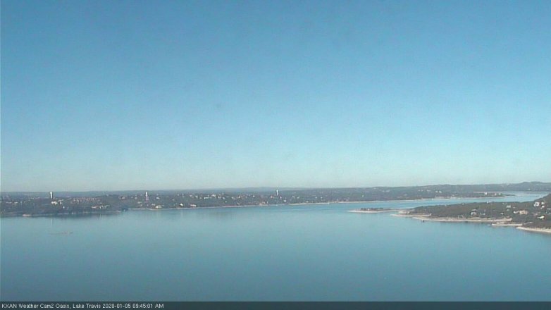 Lake Travis webcam, January 5, 2020 9:45 AM CT