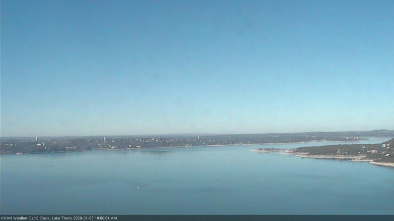 Lake Travis webcam, January 5, 2020 10:00 AM CT