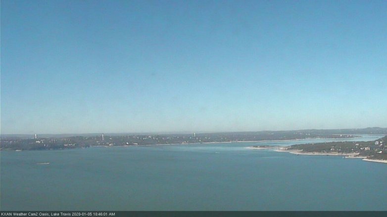 Lake Travis webcam, January 5, 2020 10:45 AM CT