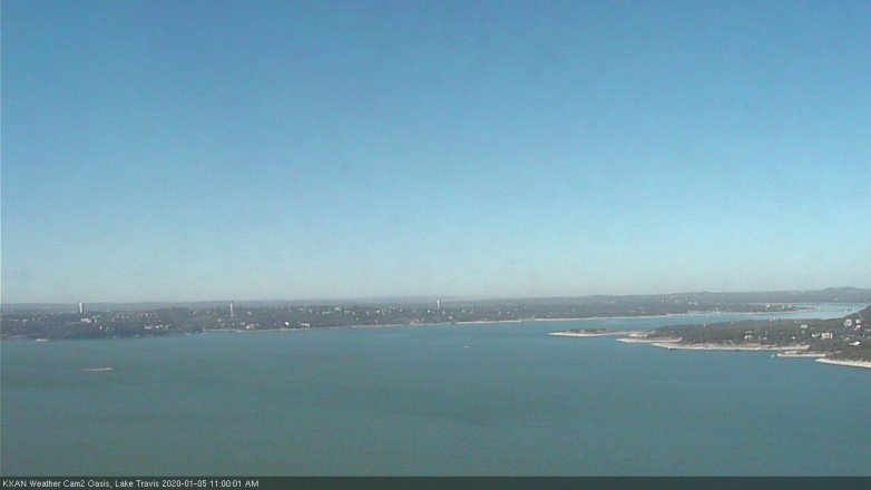 Lake Travis webcam, January 5, 2020 11:00 AM CT