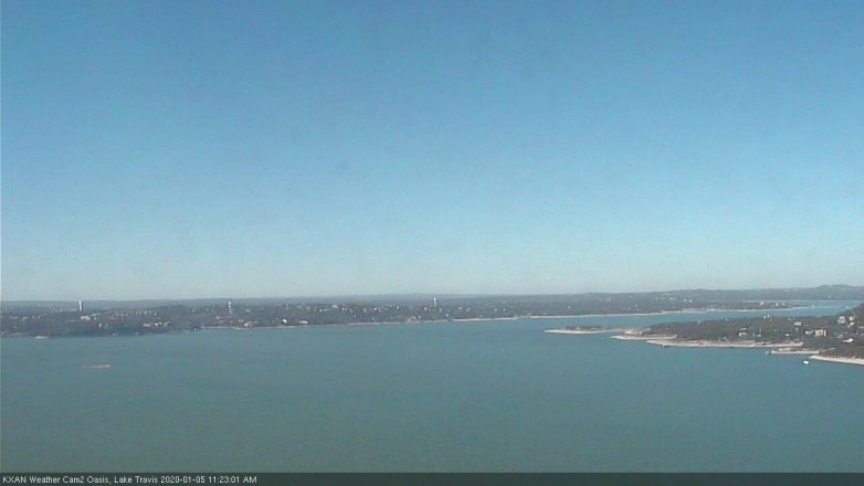 Lake Travis webcam, January 5, 2020 11:25 AM CT